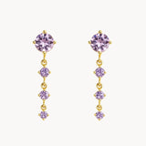LONG EARRINGS WITH AMETHYSTS ARETHA