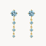 LONG EARRINGS WITH BLUE TOPAZES ARETHA