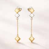 BICOLOR RHOMBUS EARRINGS