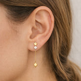 BICOLOR RHOMBUS EARRINGS