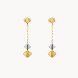 LONG EARRINGS BICOLOR RHOMBUSES