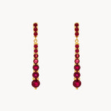 PENDIENTES LARGOS DEGRADADO DE RUBIES