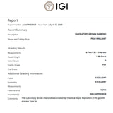 PENDENTE DIAMANTE CRIADO 1 QUILATE MARQUESA CERTIFICADO IGI