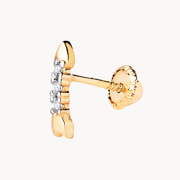 EAR PIERCING ARROW WITH ZIRCONIA ZAINA