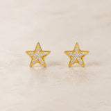 PENDIENTES DE ESTRELLA CON DIAMANTES