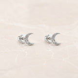 PENDIENTES MEDIA LUNA CON DIAMANTES
