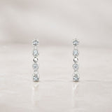 PENDIENTES ARO CON DIAMANTES EN CHATON
