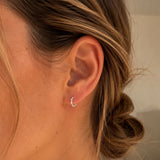 PENDIENTES ARO CON DIAMANTES EN CHATON