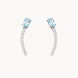 PENDIENTES AGUAMARINA Y DIAMANTES VITTORIA