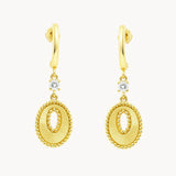 OVAL EARRINGS WITH DIAMOND DUNJA