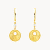 EARRINGS CIRCULAR MOTIF AND LILLY DIAMONDS