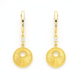 EARRINGS CIRCULAR MOTIF AND LILLY DIAMONDS