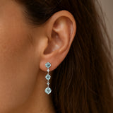 AQUAMARINE AND DIAMOND EARRINGS DALILA