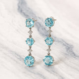 AQUAMARINE AND DIAMOND EARRINGS DALILA