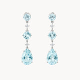 AQUAMARINE AND DIAMOND EARRINGS DALILA