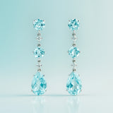 AQUAMARINE AND DIAMOND EARRINGS DALILA