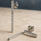 PENDIENTES LARGOS CON DIAMANTES LAIA