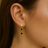 PENDIENTES ZAFIROS Y DIAMANTES HADIA