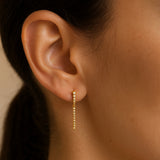 PENDIENTES LARGOS CON DIAMANTES LAIA