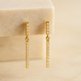 PENDIENTES LARGOS CON DIAMANTES LAIA