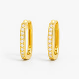 HOOP TRACK EARRINGS WITH AUREA DIAMONDS