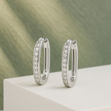 HOOP TRACK EARRINGS WITH AUREA DIAMONDS