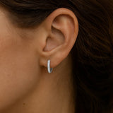 HOOP TRACK EARRINGS WITH AUREA DIAMONDS