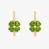 PENDIENTES DIOPSIDOS Y DIAMANTES YAMILA