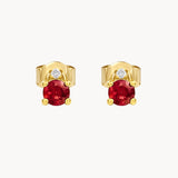 RUBY AND DIAMOND EARRINGS ADELIA