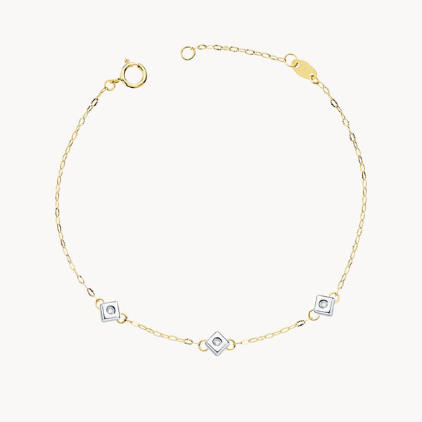 BRACELET RHOMBUS CHATONS WITH DIAMONDS VENUS II