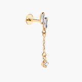 OHRPIERCING KETTE UND ZIRKONE ARLIE