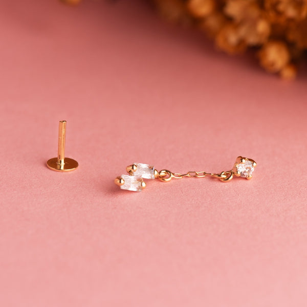 EAR PIERCING CHAIN AND ZIRCONIA ARLIE