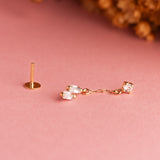 OHRPIERCING KETTE UND ZIRKONE ARLIE