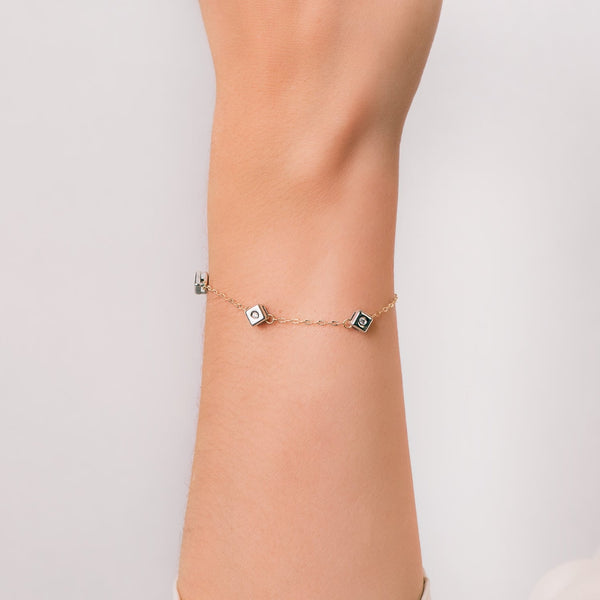 BRACELET RHOMBUS CHATONS WITH DIAMONDS VENUS II