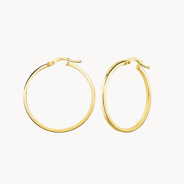 SMOOTH HOOP EARRINGS 33MM