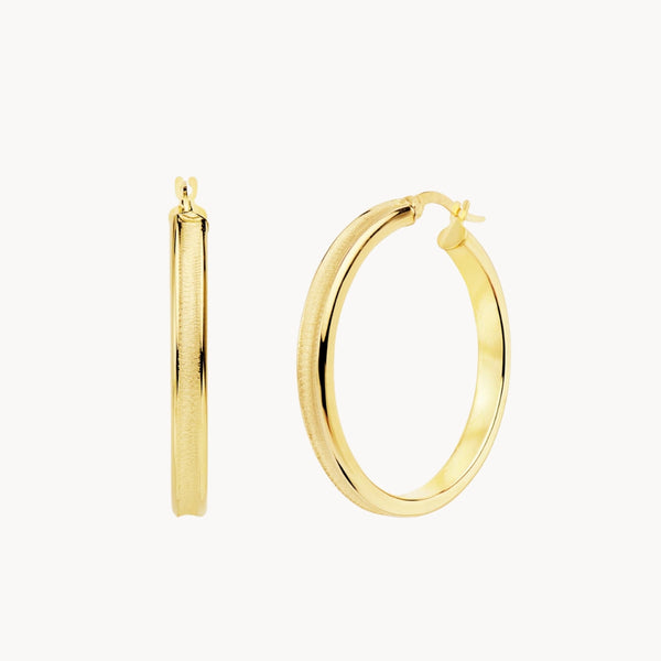 ICE EFFECT HOOP EARRINGS 30MM