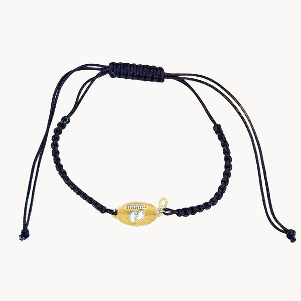 BRACELET WITH MACRAME FEET AND MOM