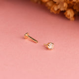 Ear Piercing with Claw-set Cubic Zirconia Ellen