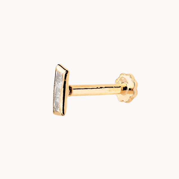 EAR PIERCING BAR WITH ZIRCONIA BRUNA II