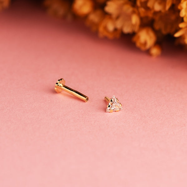 TRIANGLE EAR PIERCING WITH ZIRCONIA CLAWS AMIRA II