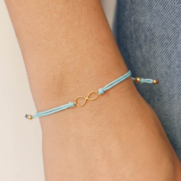 BLUE INFINITY MACRAME BRACELET