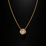 COLGANTE DIAMANTE CHATON 0.10 QUILATES PUNTO DE LUZ