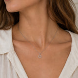 COLGANTE ARO CON DIAMANTES EN PAVE