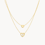 COLLAR DOBLE CORAZONES NACAR