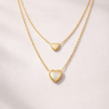 COLLAR DOBLE CORAZONES NACAR