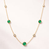 WHITE AND GREEN CUBIC ZIRCONIA COLLAR