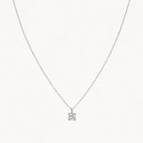 Solitaire Pendant with 3mm Cubic Zirconia, Four Prongs