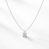 Solitaire Pendant with 3mm Cubic Zirconia, Four Prongs