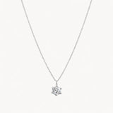 Solitaire Pendant with Six-Prong Cubic Zirconia