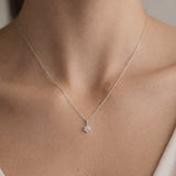 Solitaire Pendant with Six-Prong Cubic Zirconia